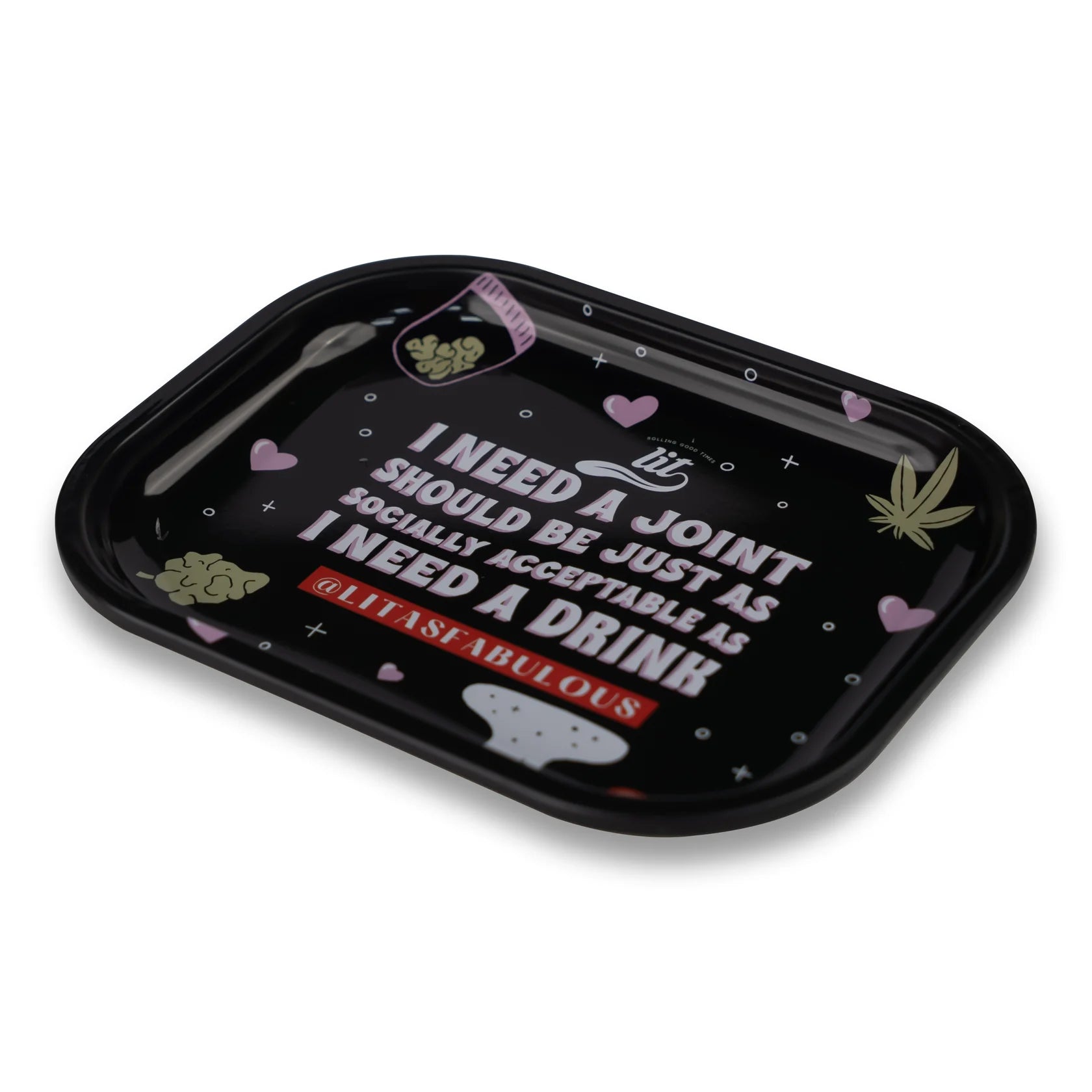 LIT METAL ROLLING TRAY