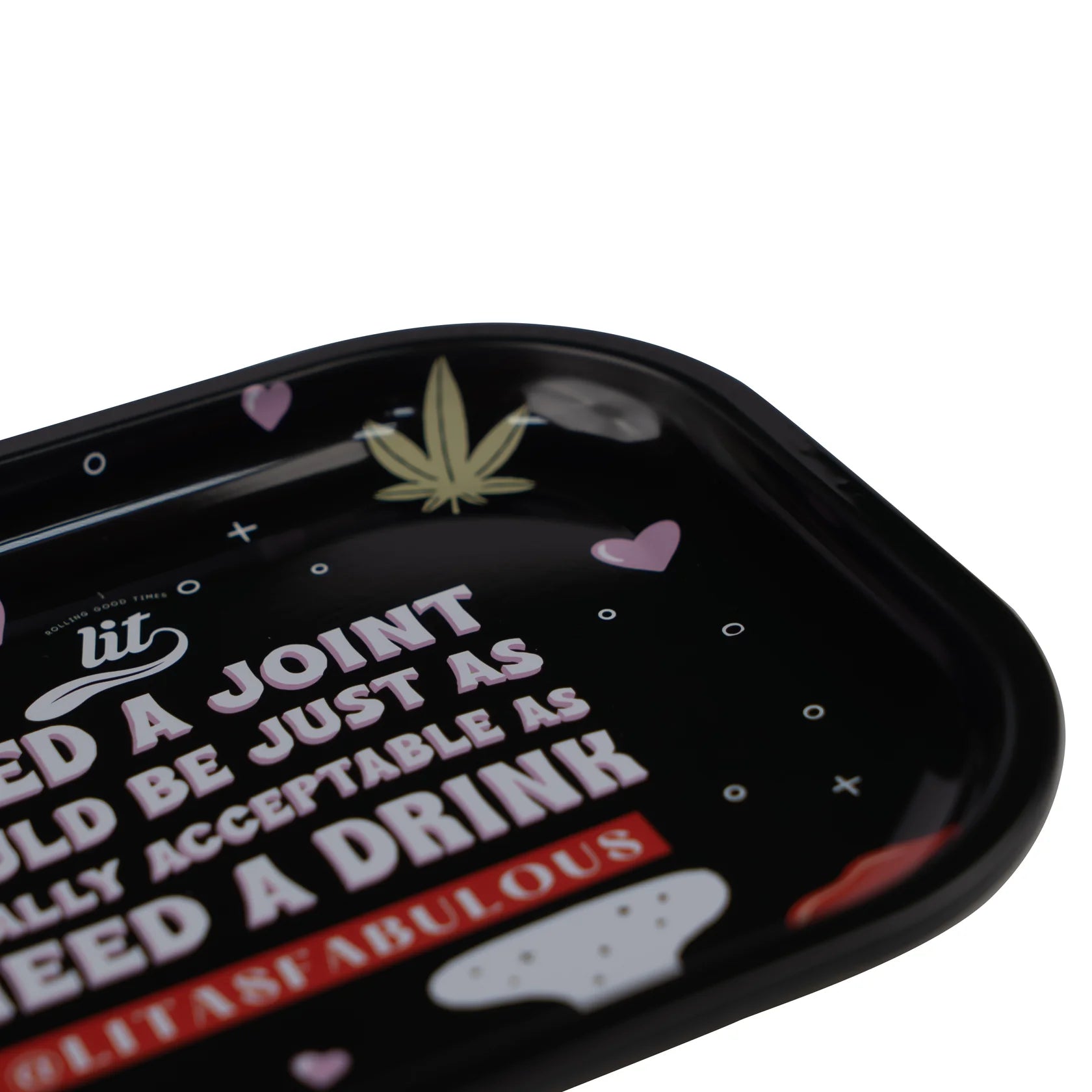 LIT METAL ROLLING TRAY