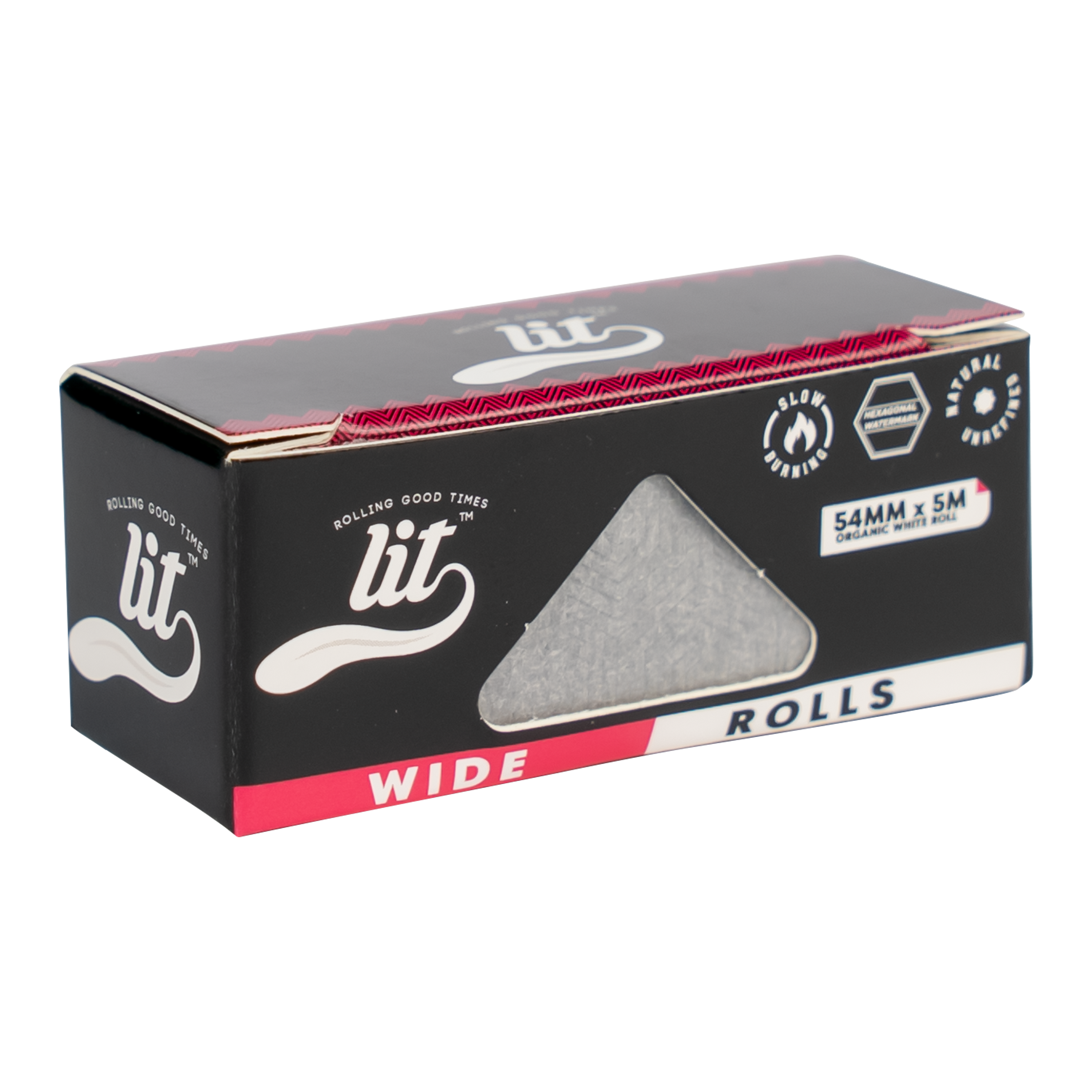 LIT WIDE ROLLS – Organic White Rolling paper roll • 54mm x 5M