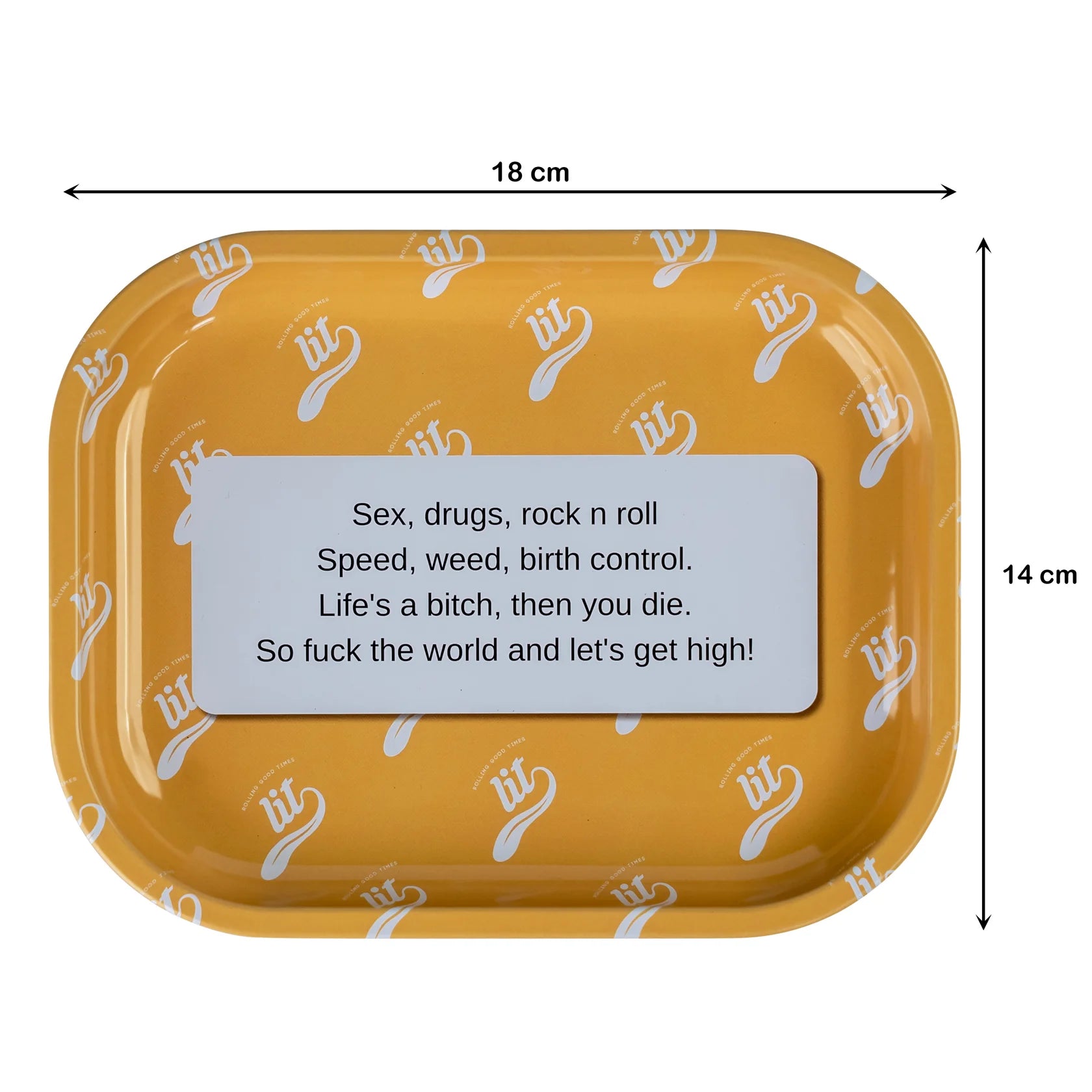 LIT METAL ROLLING TRAY