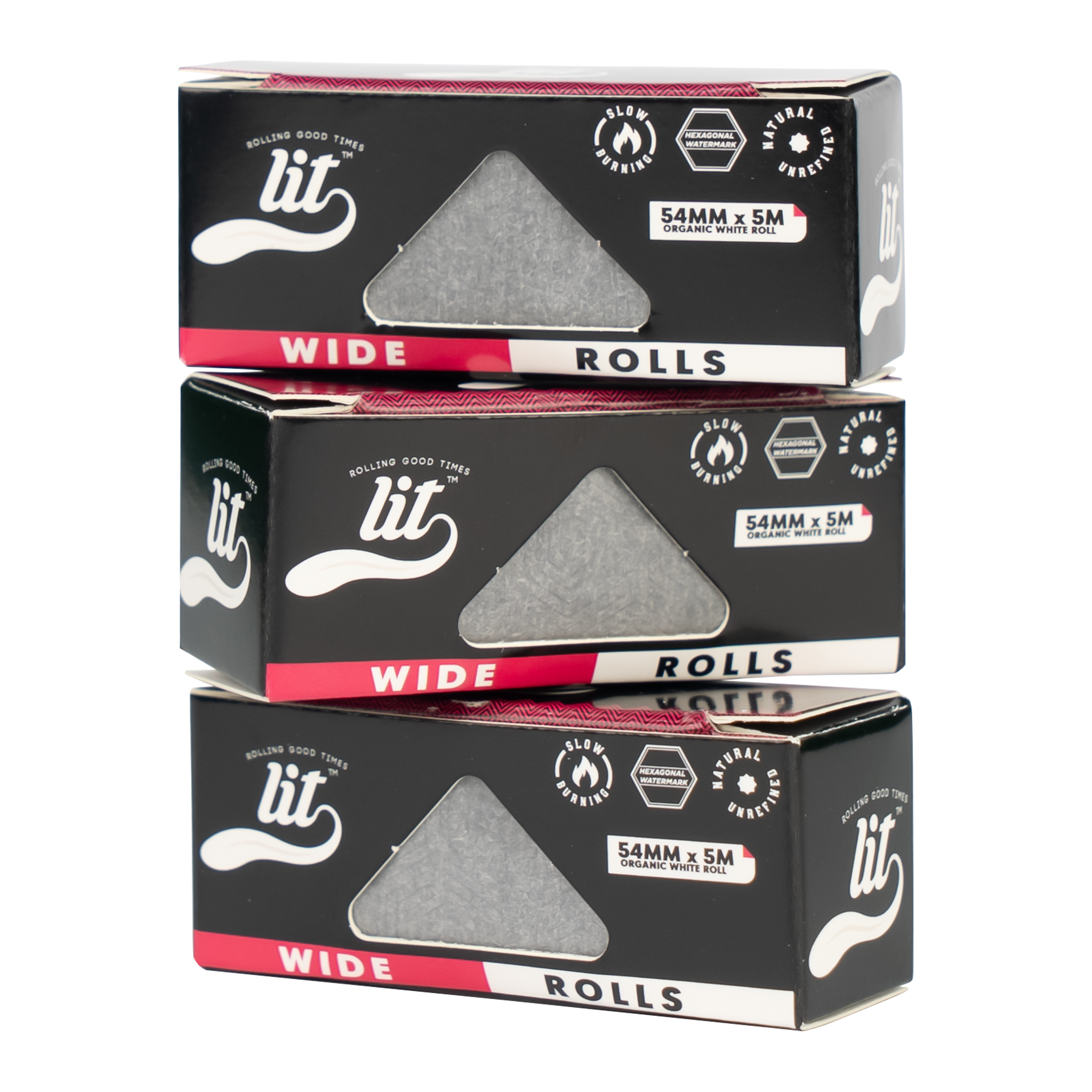 LIT WIDE ROLLS – Organic White Rolling paper roll • 54mm x 5M