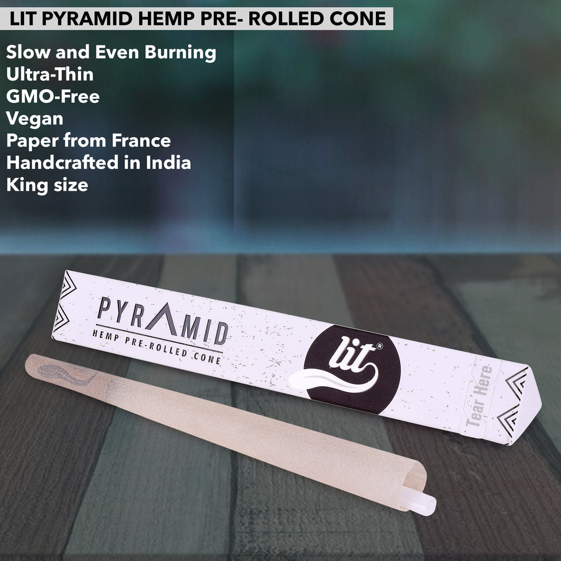 LIT PYRAMID HEMP PRE ROLLED CONE