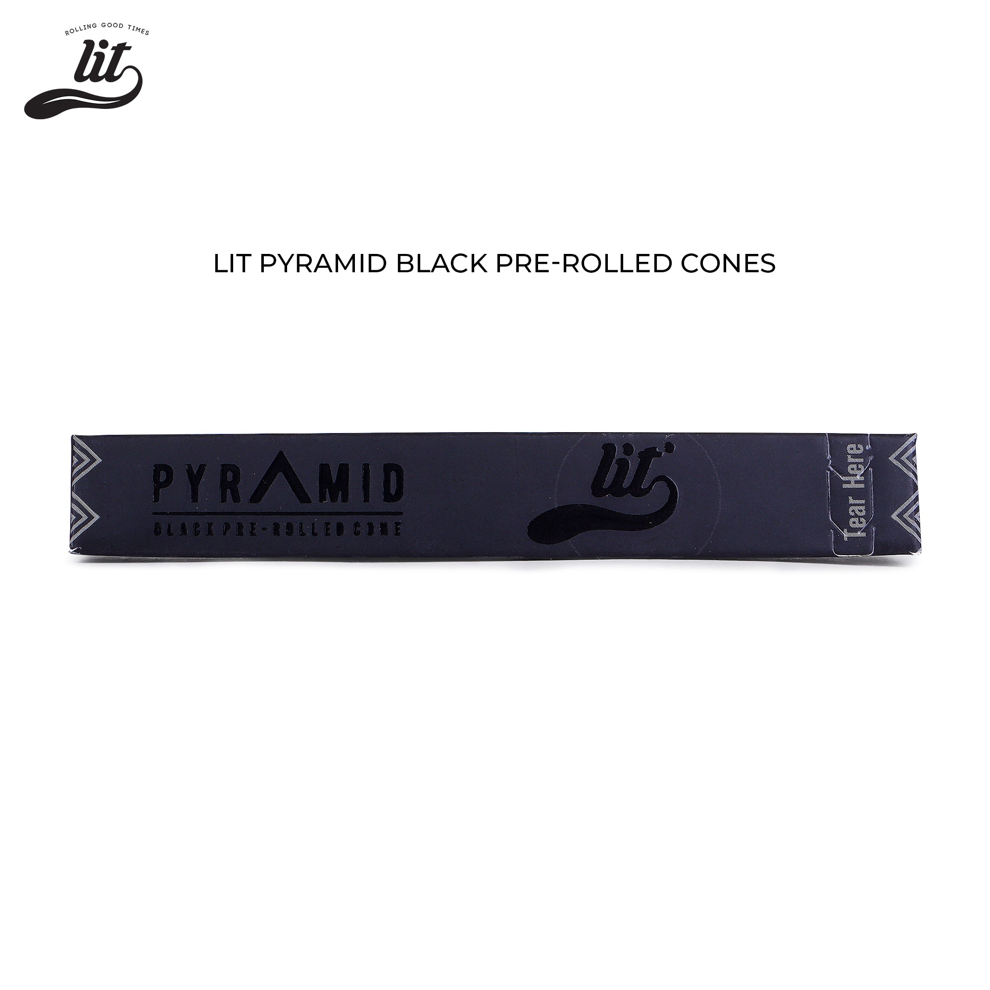 LIT PYRAMID BLACK PRE ROLLED CONE!