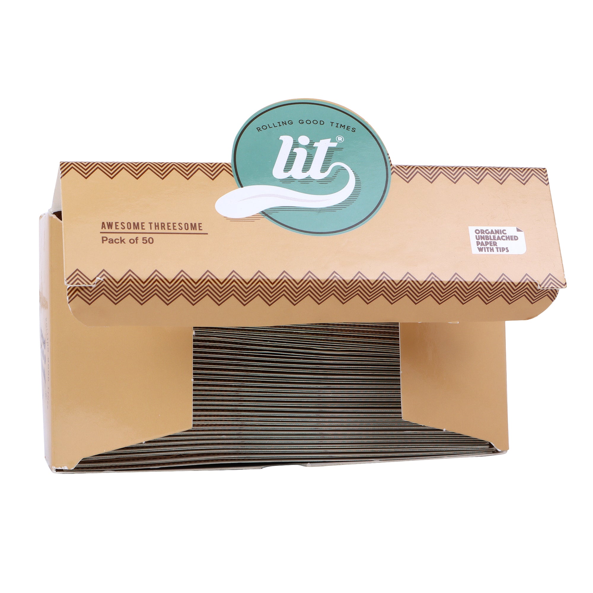 AWESOME THREESOME BROWN ROLLING PAPER ( PACK OF 50 )