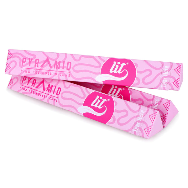 LIT Pyramid Pink Pre Rolled Cone