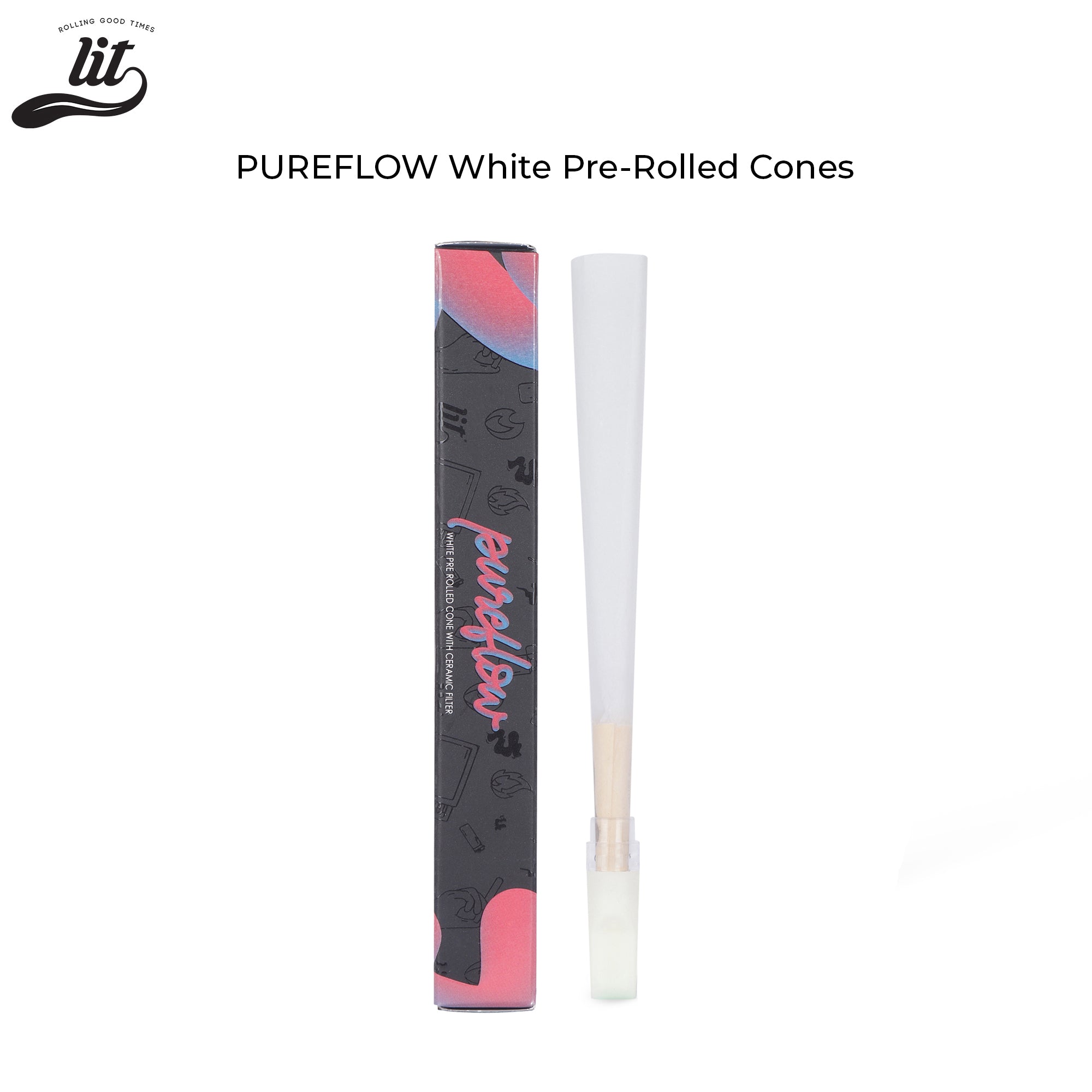 PUREFLOW WHITE PRE ROLLED CONES