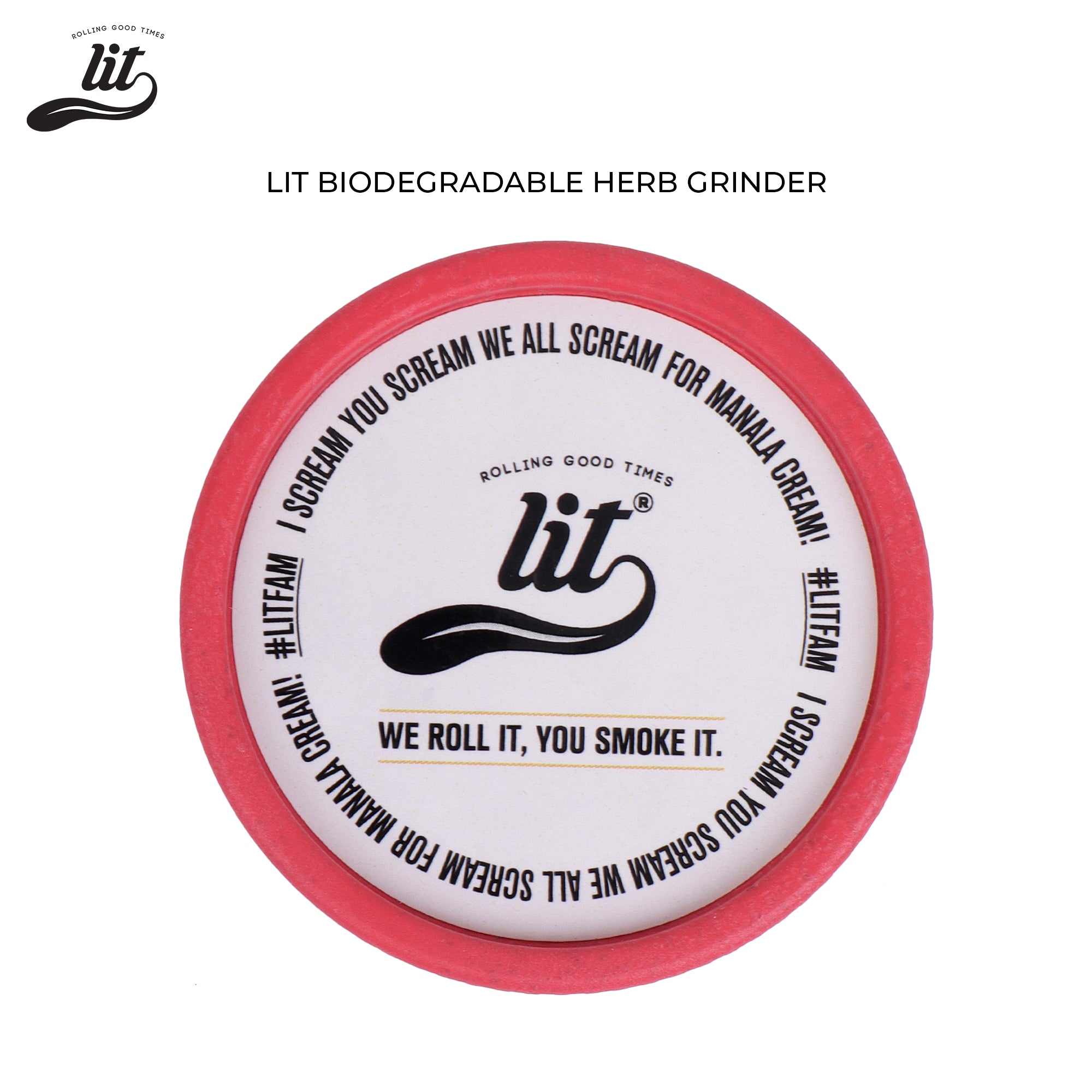 LIT BIODEGRADABLE HERB GRINDER - ECO-FRIENDLY GRINDING SOLUTION FOR FRESH HERBS