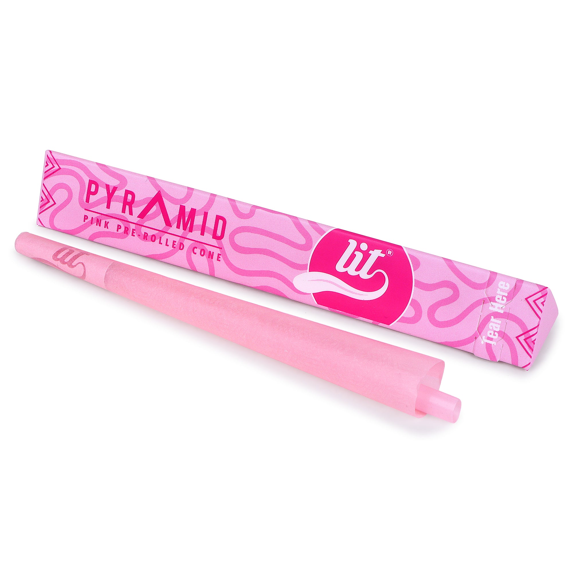 LIT PYRAMID PINK PRE ROLLED CONE