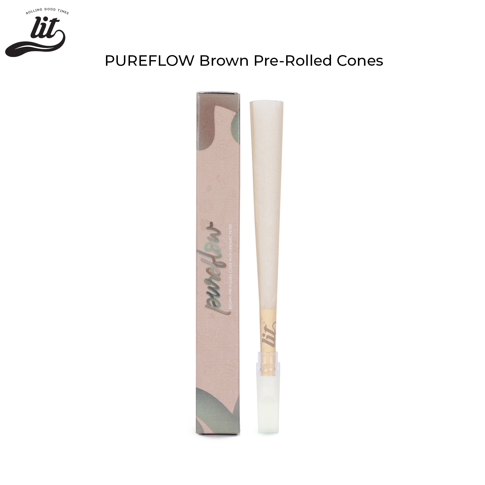 PUREFLOW BROWN PRE ROLLED CONES