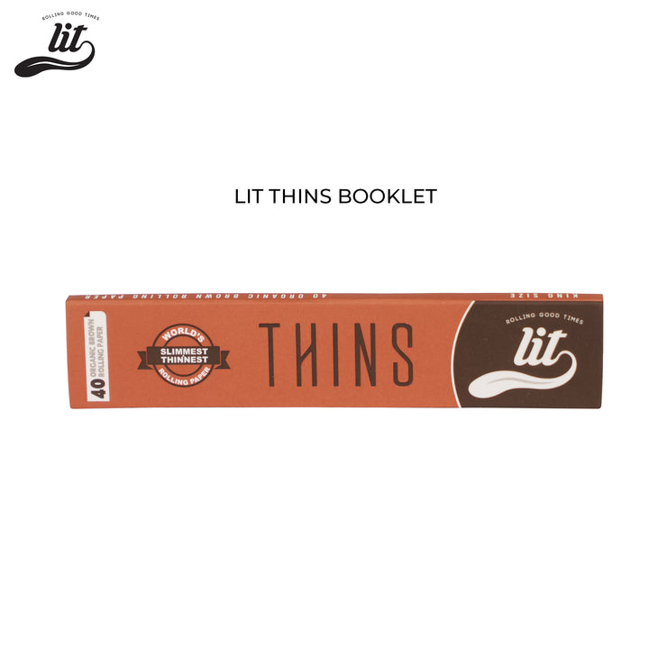 LIT THINS Booklet Each Pack 40 Rolling Paper Slim Rolling Paper(5 Booklets)