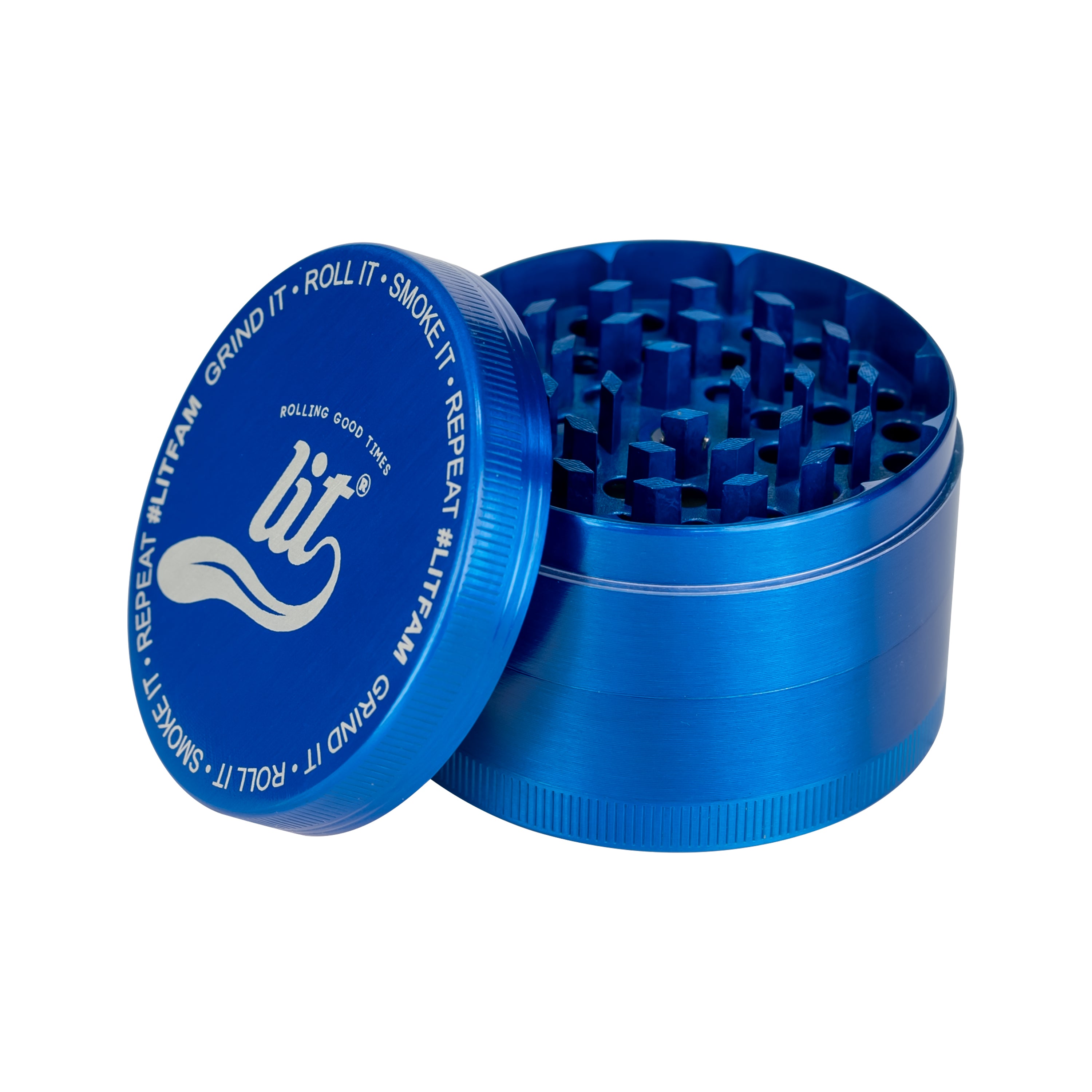 63MM BLUE METAL HERB GRINDER