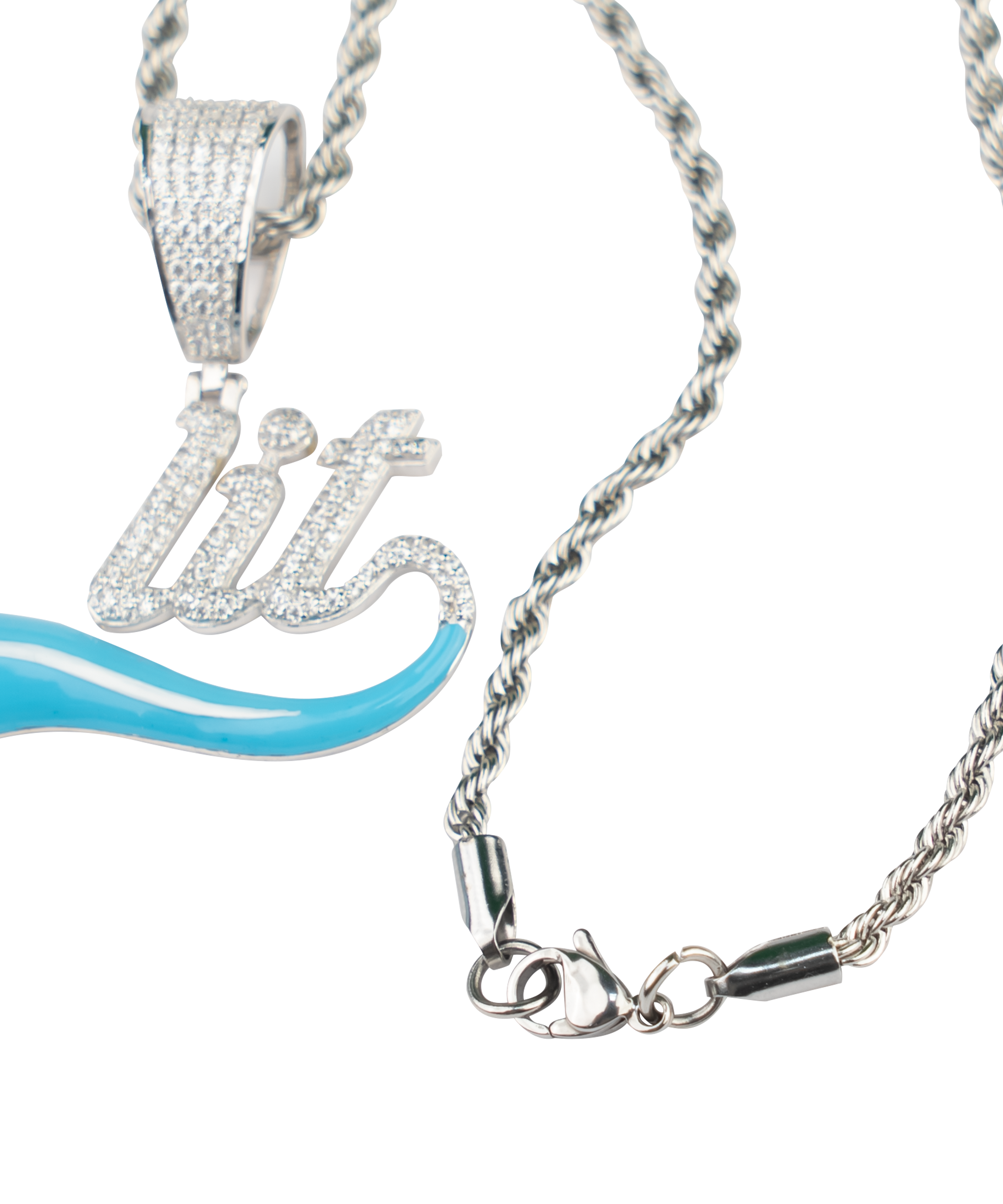 LIT BLUE DRIP PENDANT