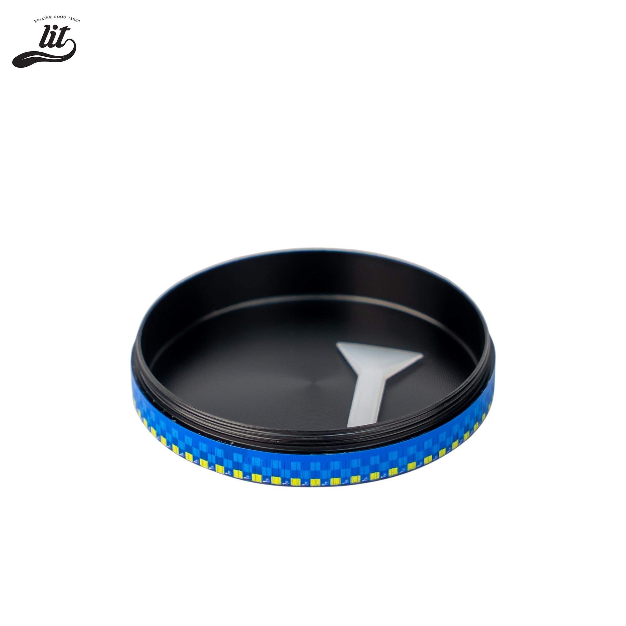 LIT Baked Fresh AT 420 Premium Metallic Herb Grinder (63mm) Herb Grinder | Herb Crusher | LITAF Accessories Blue