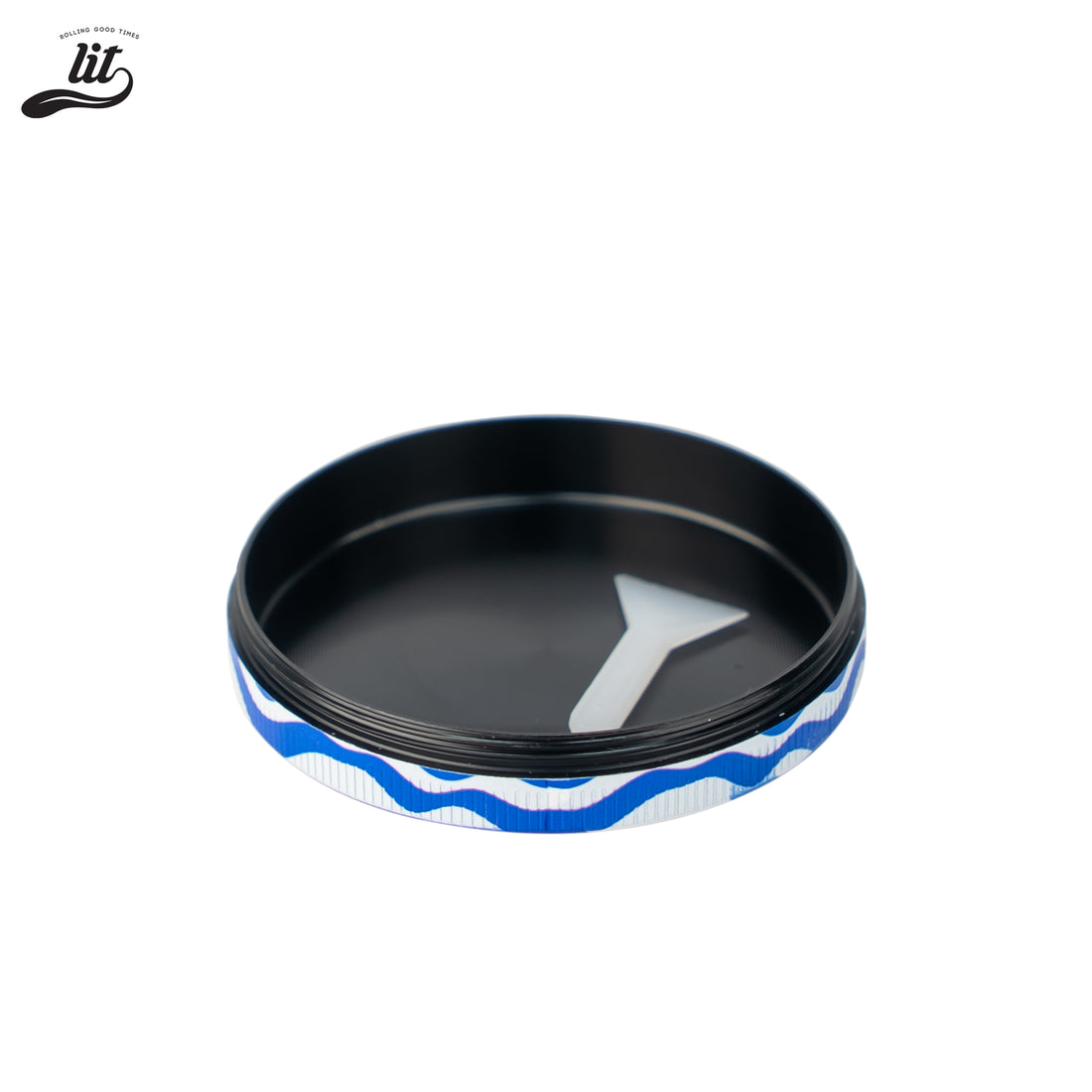 LIT I ROLL Better Than Cook Premium Metallic Herb Grinder (63mm) Herb Grinder | Herb Crusher | LITAF Accessories Blue & White