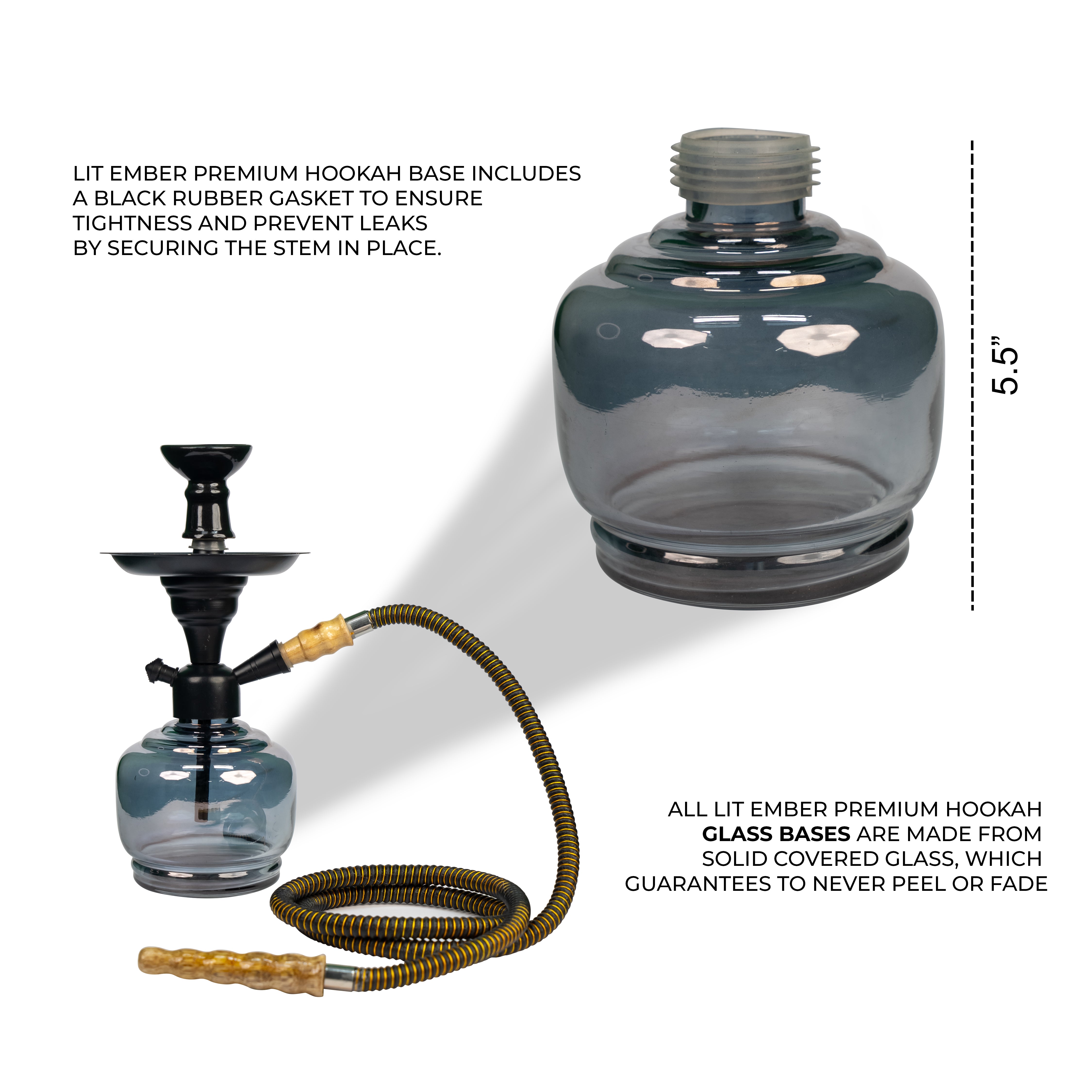 Lit Ember Premium Glass Hookah