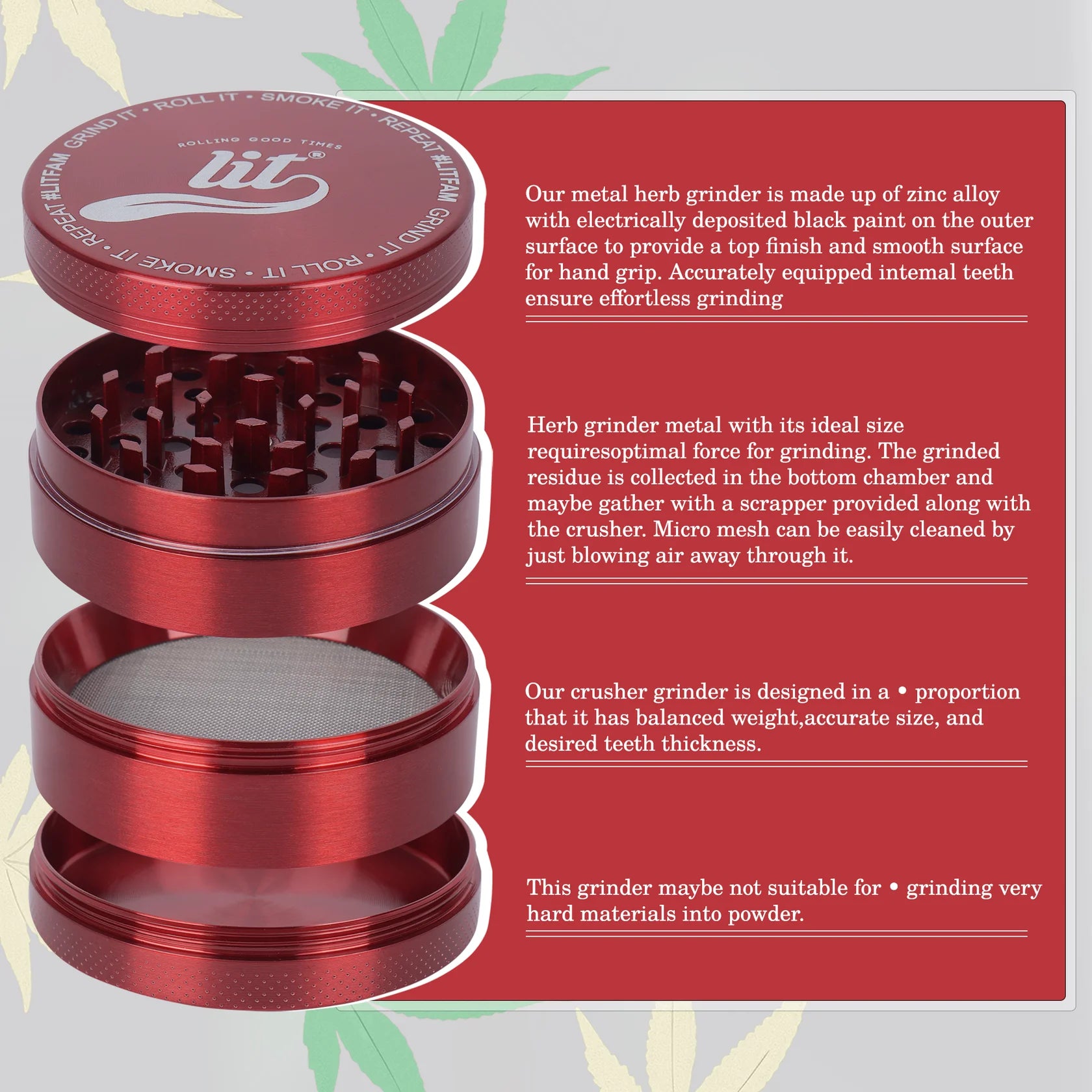 63MM METAL HERB GRINDER