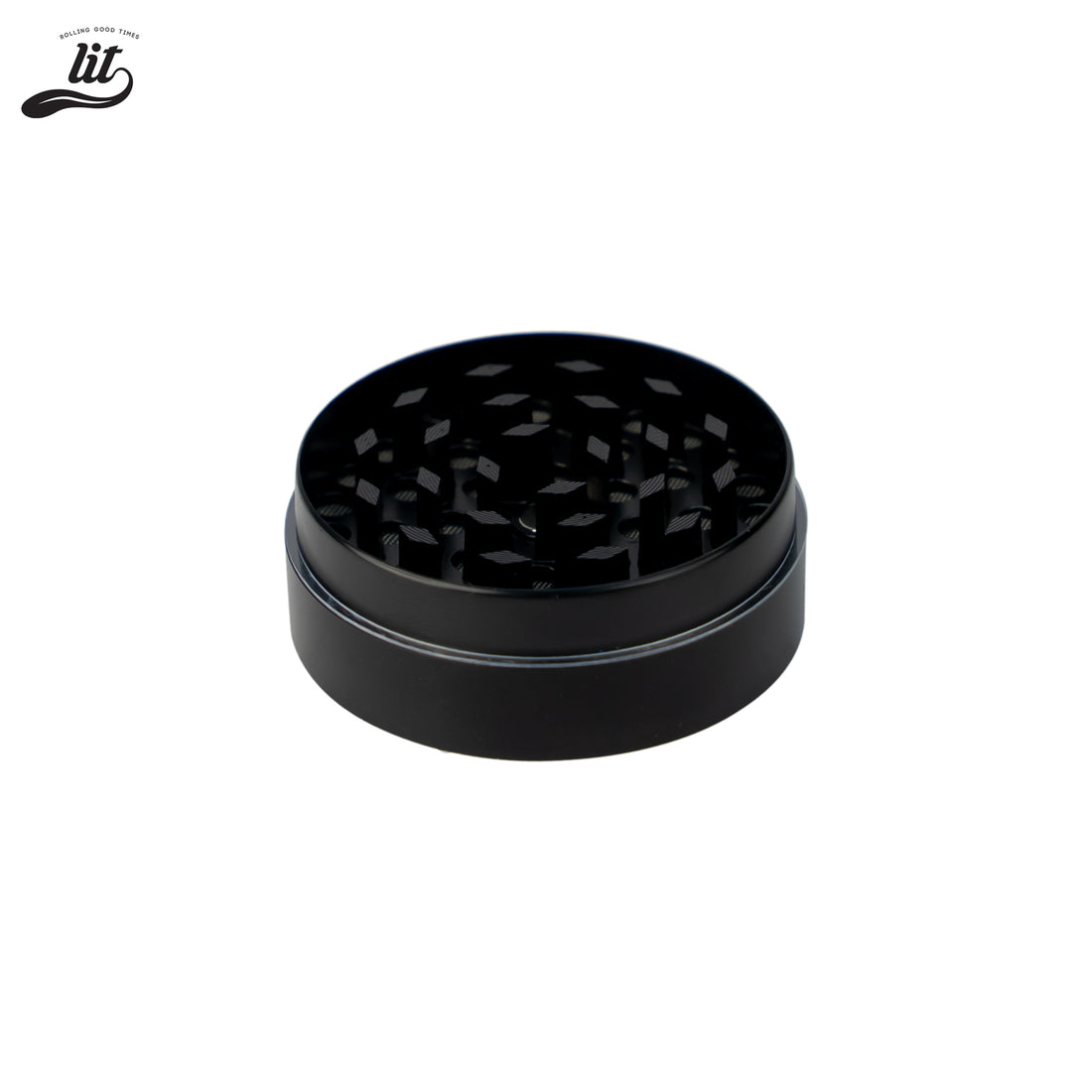 LIT Baked Fresh AT 420 Premium Metallic Herb Grinder (50mm) Herb Grinder | Herb Crusher | LITAF Accessories Black