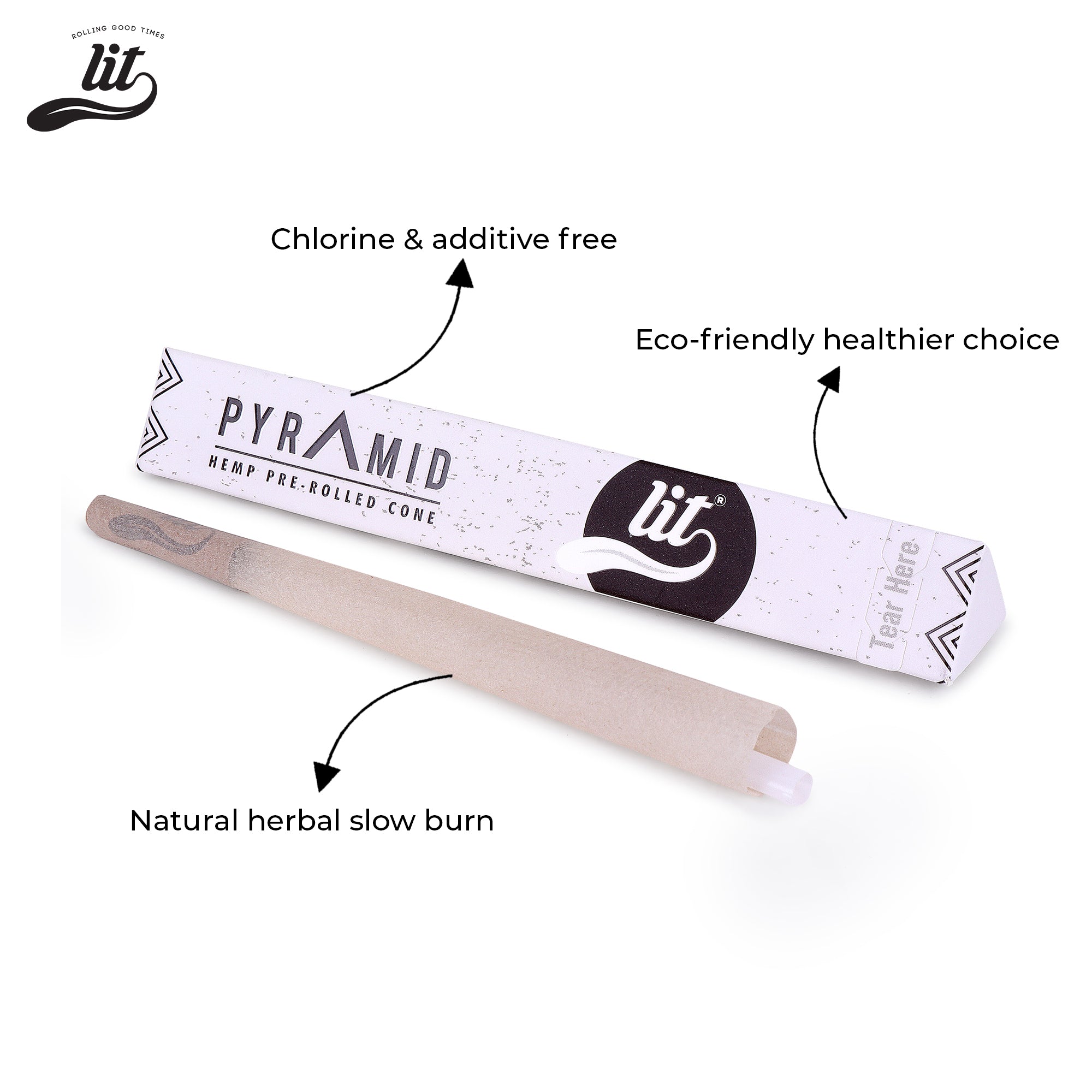 LIT PYRAMID HEMP PRE ROLLED CONE