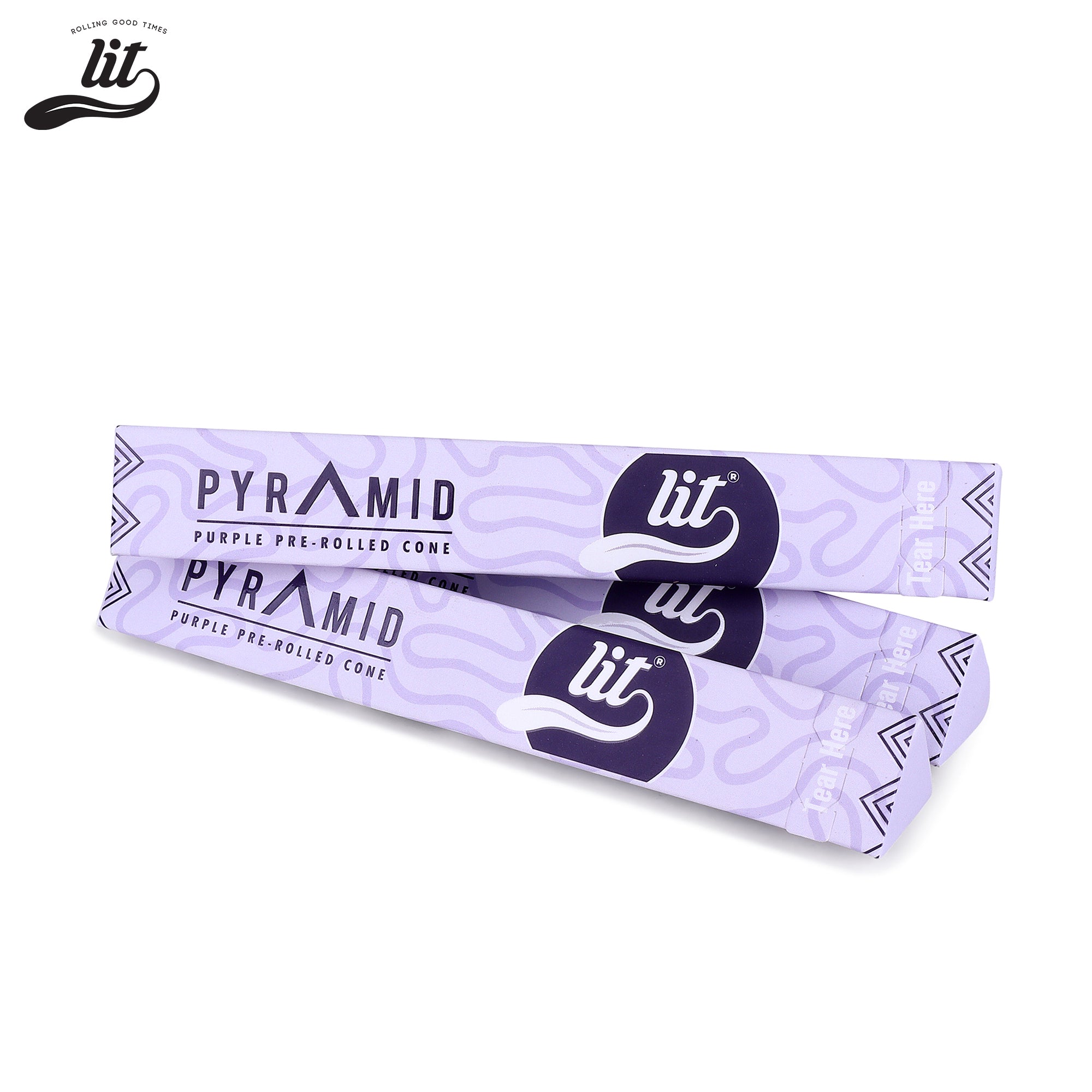 LIT PYRAMID PURPLE PRE ROLLED CONE