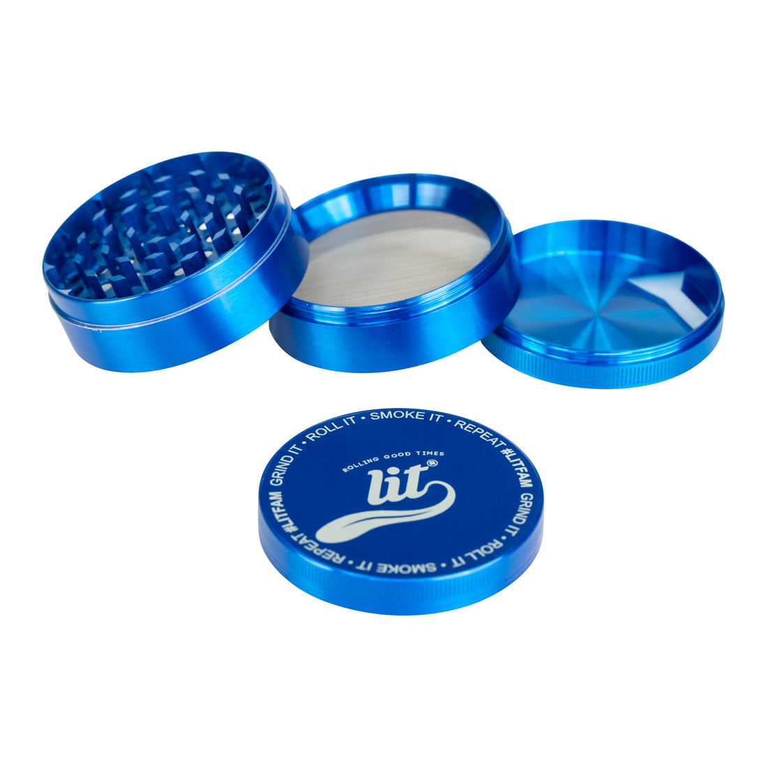 63MM BLUE METAL HERB GRINDER