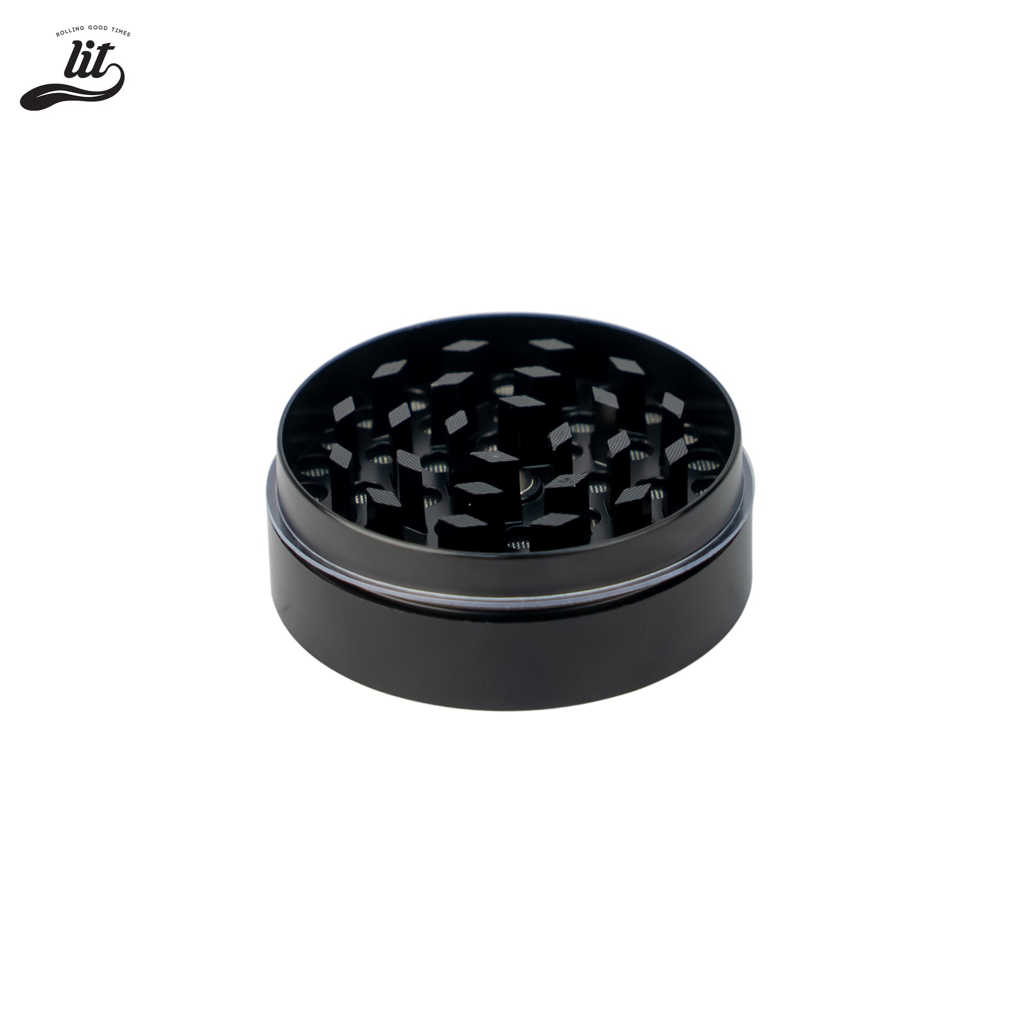 LIT I ROLL Better Than Cook Premium Metallic Herb Grinder (50mm) Herb Grinder | Herb Crusher | LITAF Accessories Black