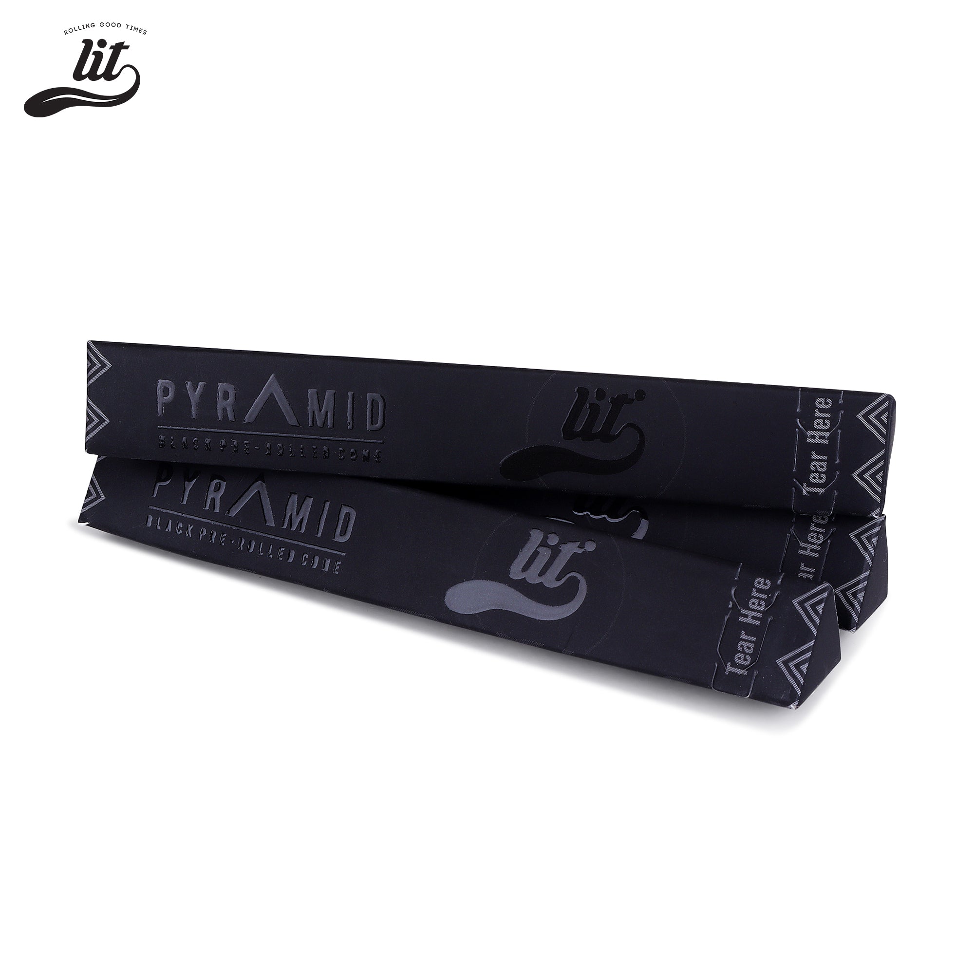 LIT PYRAMID BLACK PRE ROLLED CONE!