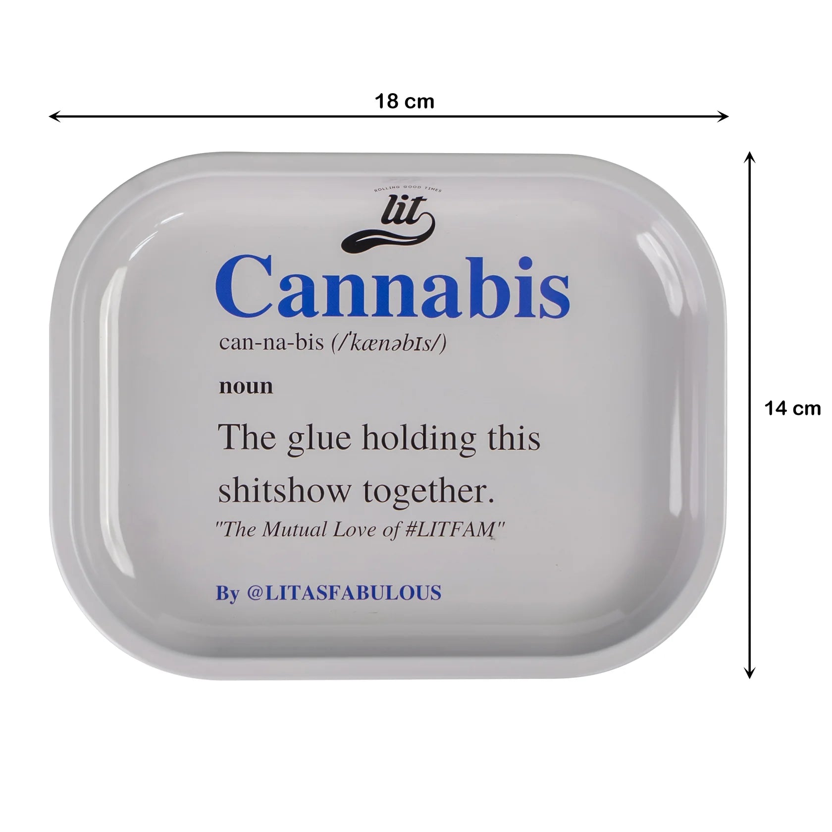 LIT METAL ROLLING TRAY