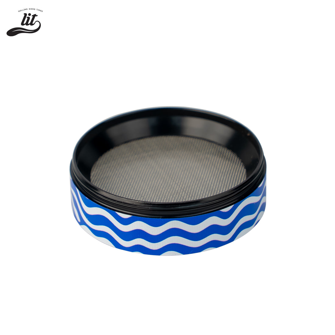 LIT I ROLL Better Than Cook Premium Metallic Herb Grinder (63mm) Herb Grinder | Herb Crusher | LITAF Accessories Blue & White