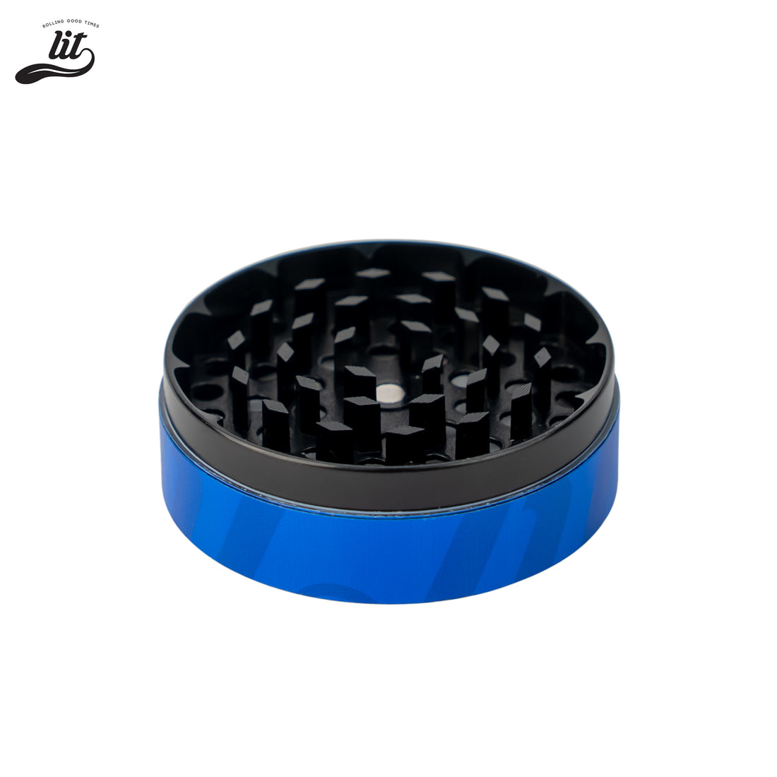 LIT Baked Fresh AT 420 Premium Metallic Herb Grinder (63mm) Herb Grinder | Herb Crusher | LITAF Accessories Blue