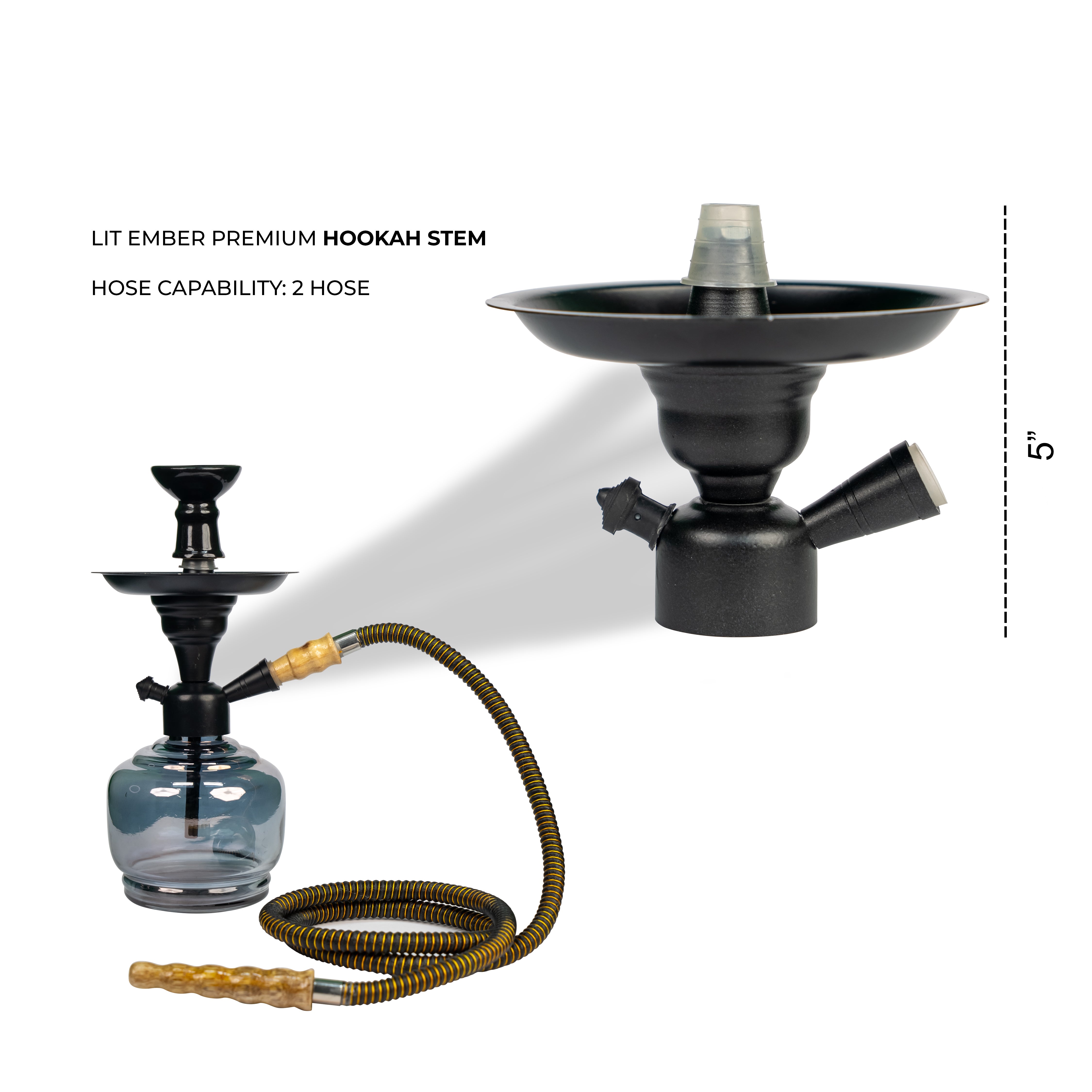 Lit Ember Premium Glass Hookah