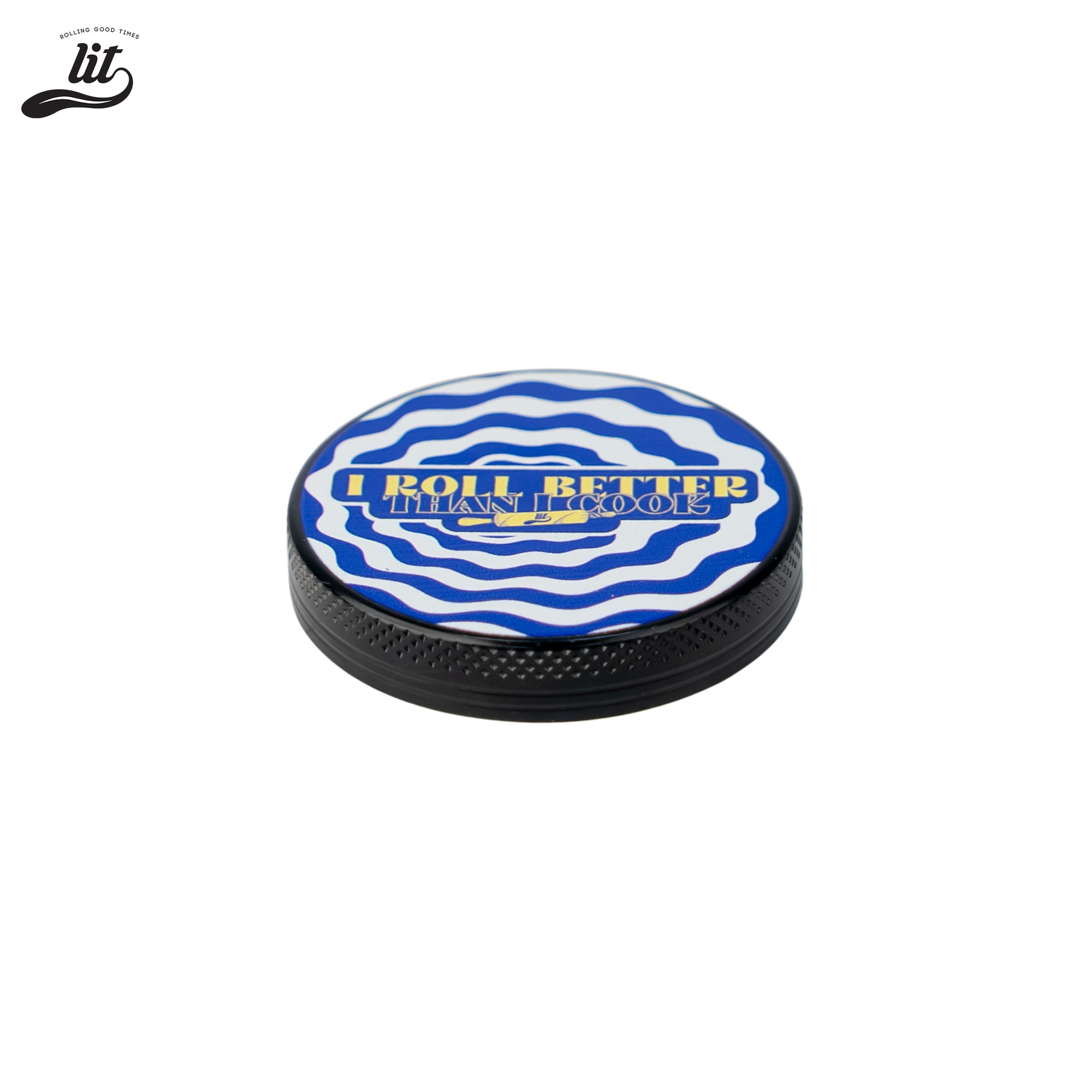 LIT I ROLL Better Than Cook Premium Metallic Herb Grinder (50mm) Herb Grinder | Herb Crusher | LITAF Accessories Black