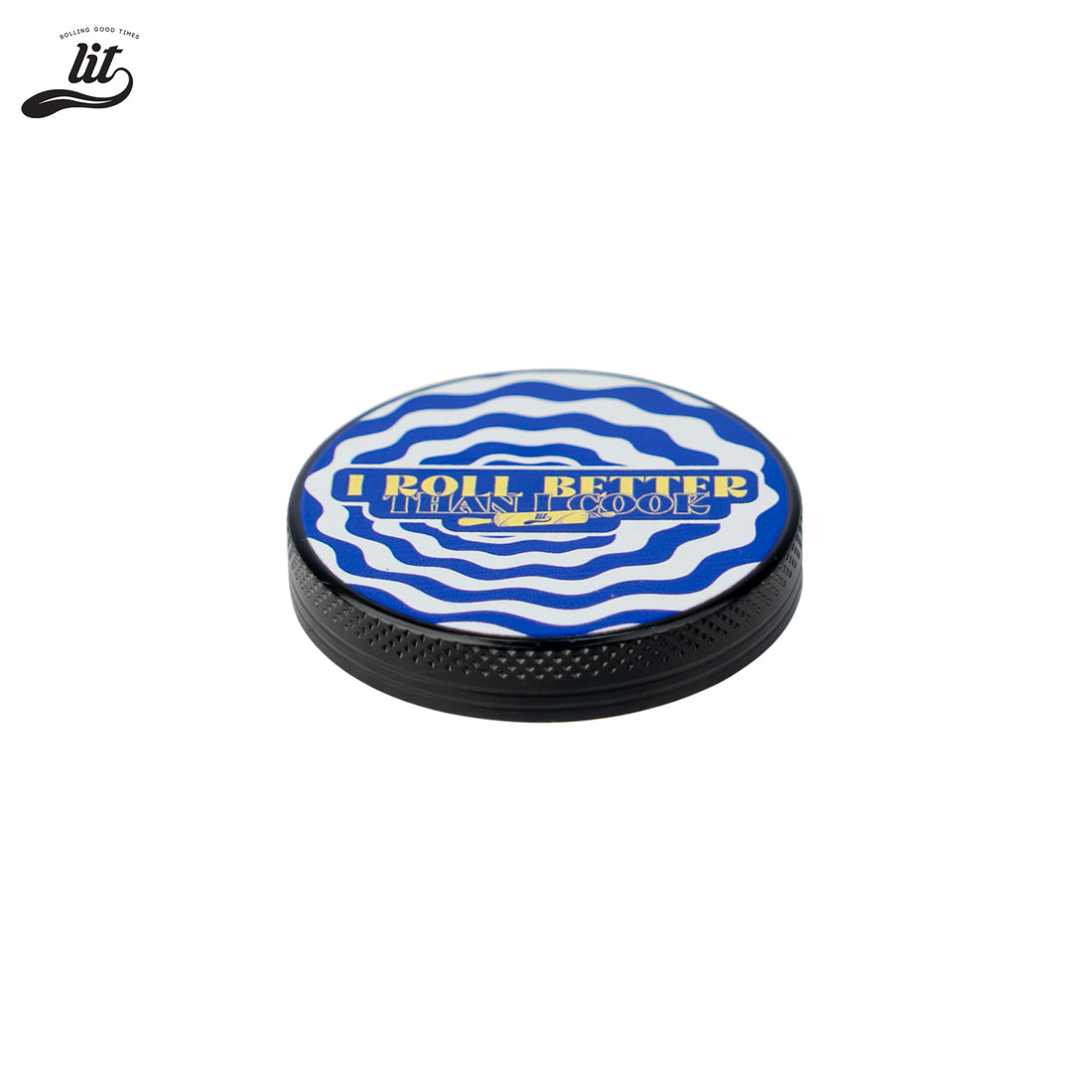 LIT I ROLL Better Than Cook Premium Metallic Herb Grinder (50mm) Herb Grinder | Herb Crusher | LITAF Accessories Black