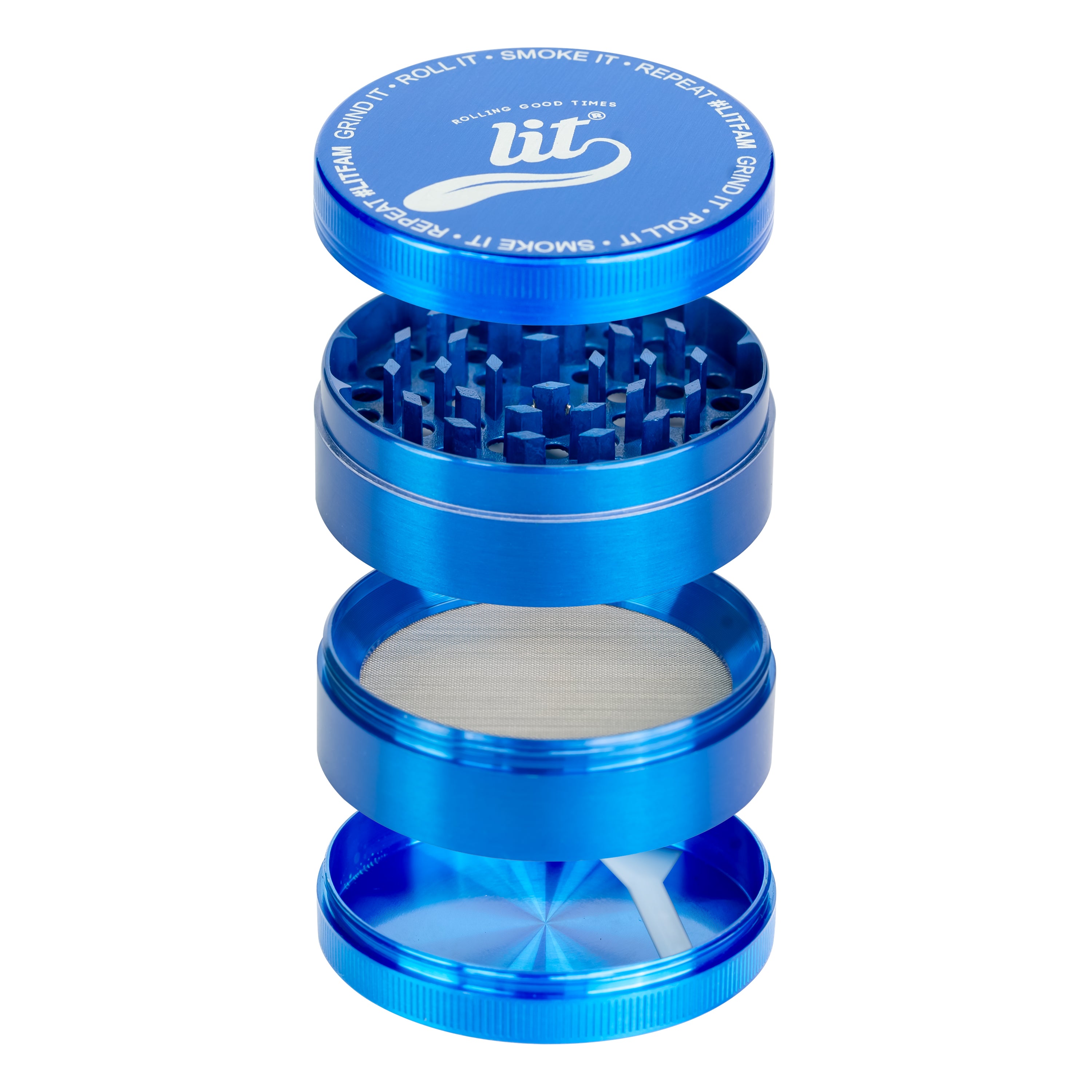 63MM BLUE METAL HERB GRINDER