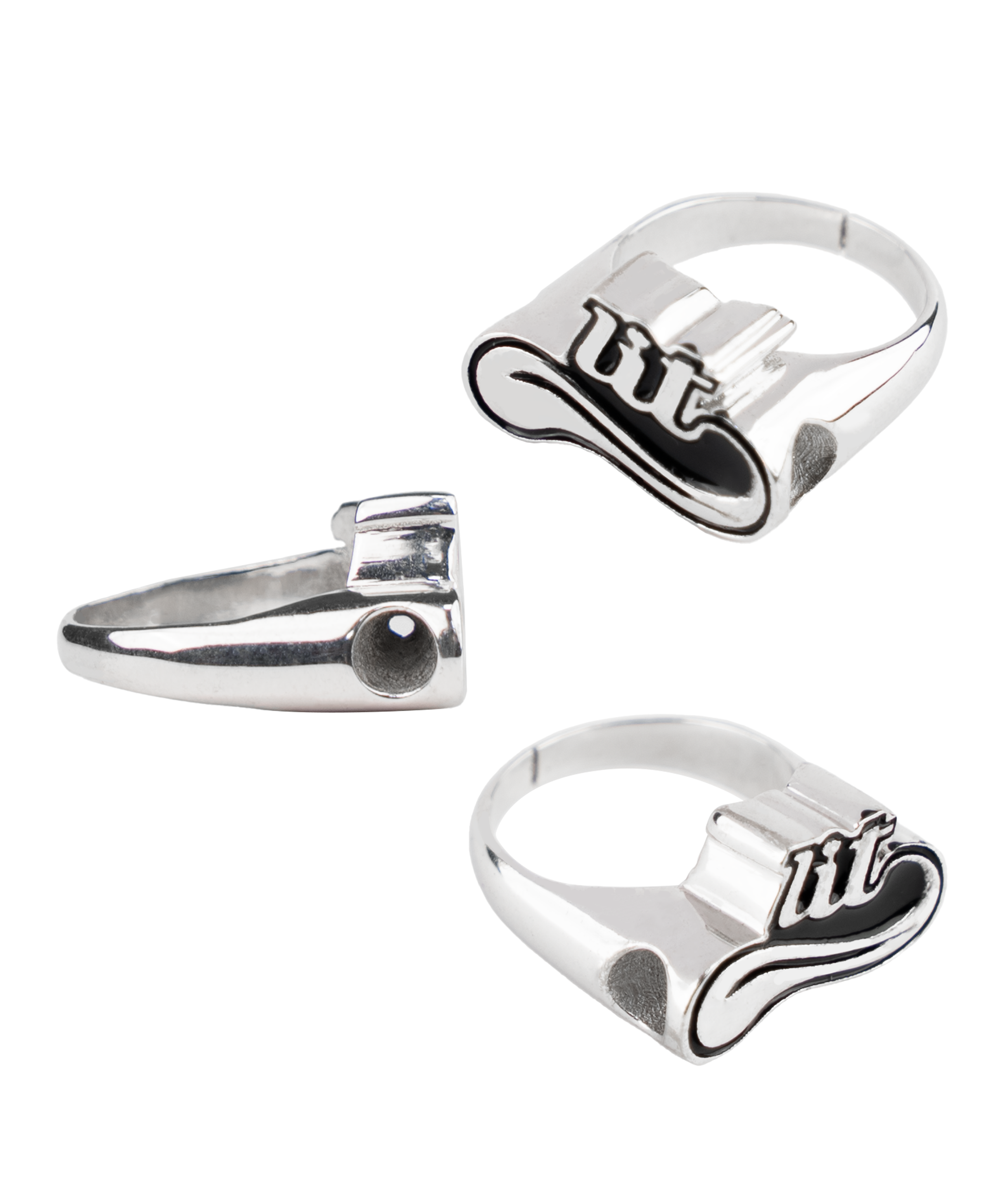 LIT BLAZE BLACK RING