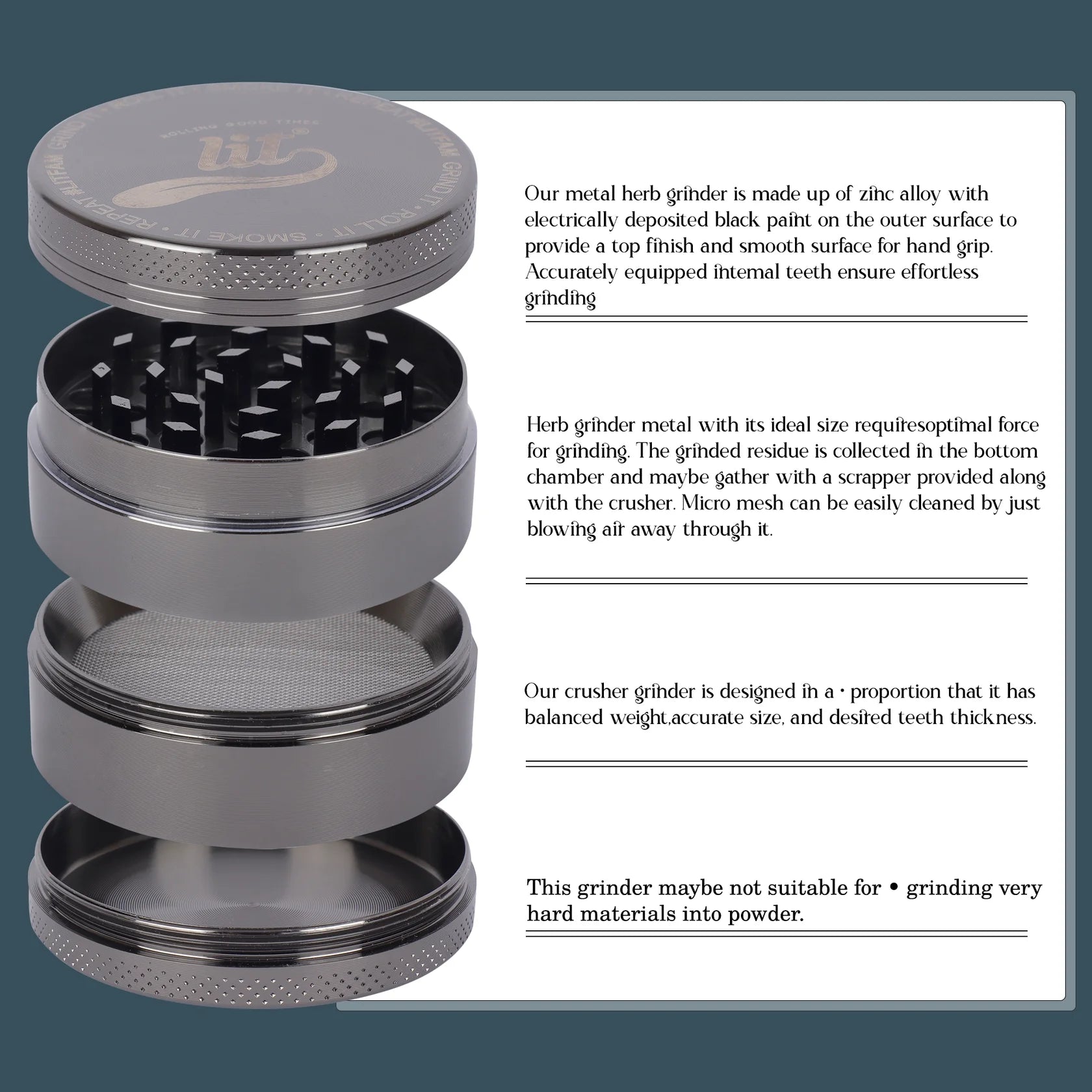 55MM METAL HERB GRINDER