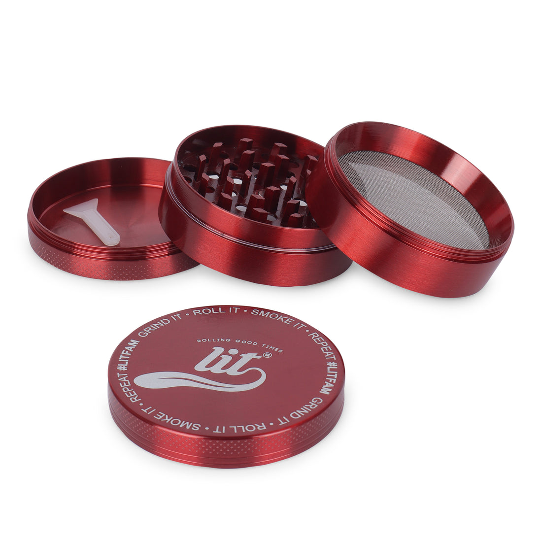 63MM RED METAL HERB GRINDER