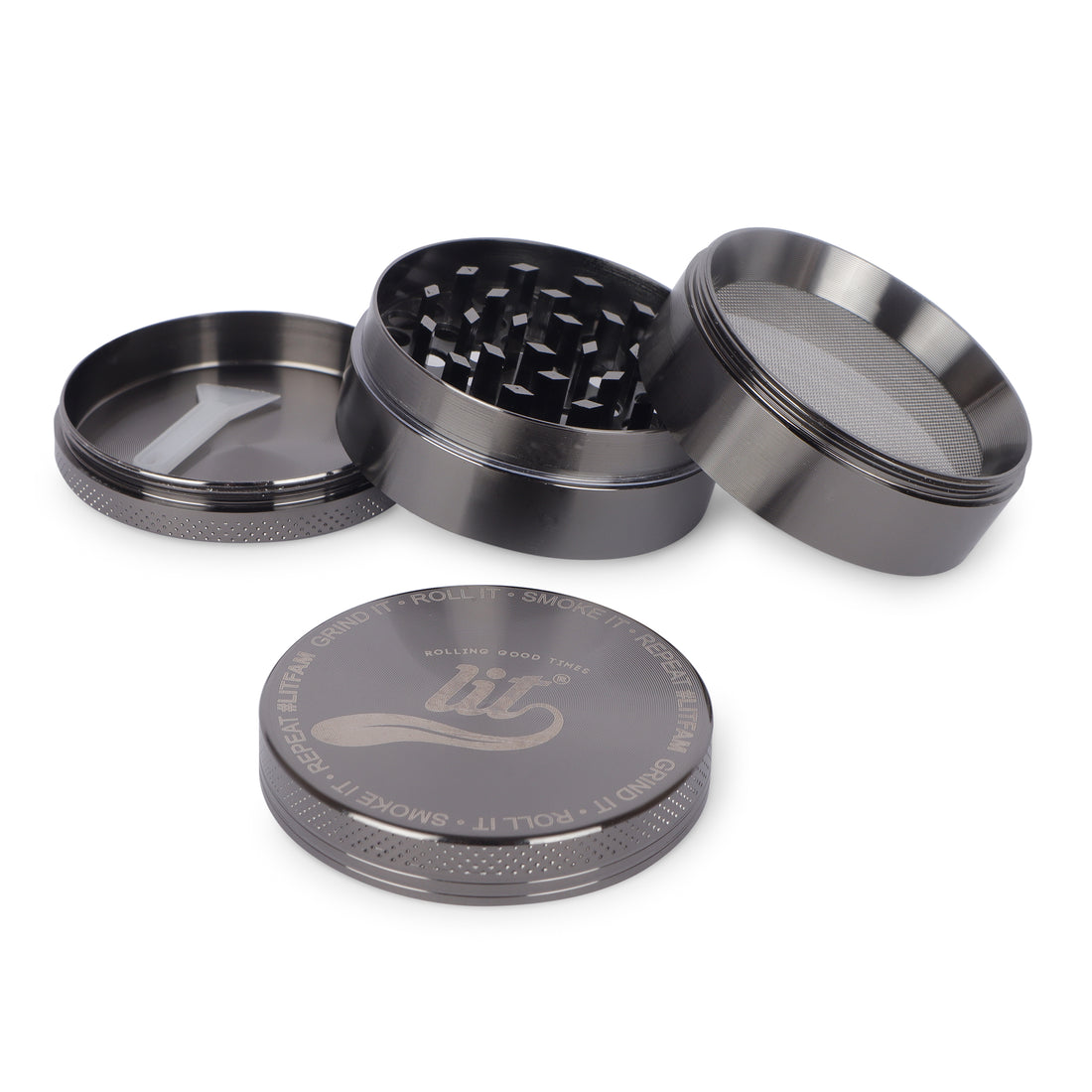 55MM GUN BLACK METAL HERB GRINDER