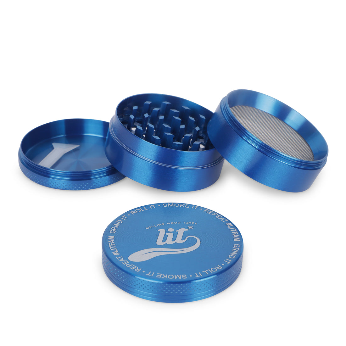 55MM BLUE METAL HERB GRINDER