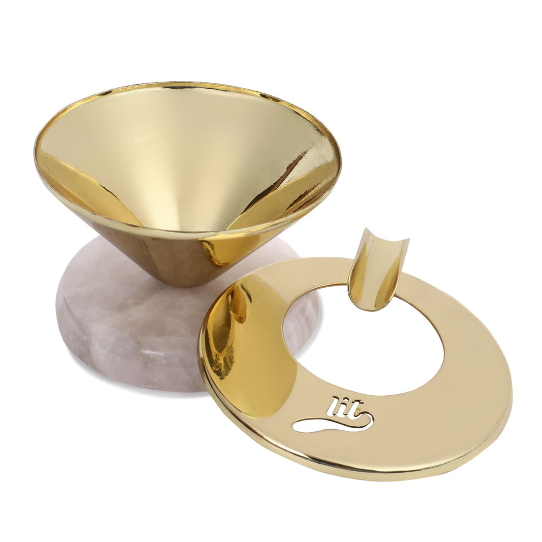 LIT PREMIUM BRASS ASHTRAY